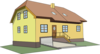 Yellow And Brown House Clip Art
